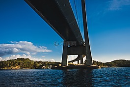 橋,下面,水