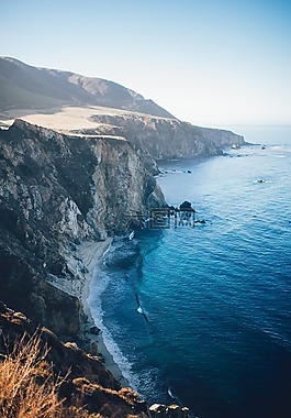 懸崖,海洋,海岸