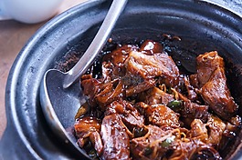 肉,烹飪,煮熟的
