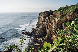 悬崖,海洋,海滩