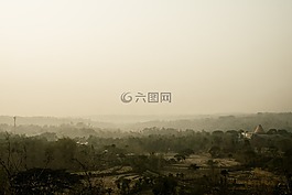 朦胧,农村,景观