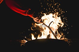 篝火,棒,火