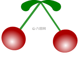 樱桃,双,红色