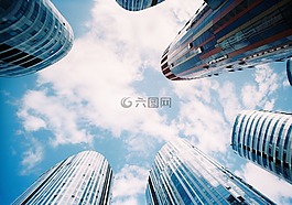 摩天大樓,天空,城市