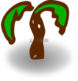 棕櫚,樹,綠色
