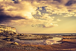 海灘,海,景觀