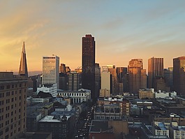 天際線,城市,市容