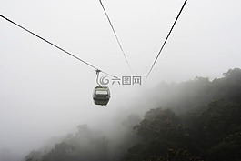 電纜車,薄霧,開銷