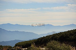 山,天空,云
