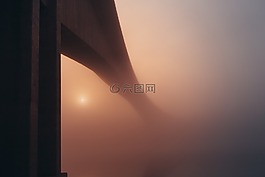 橋,霧,太陽
