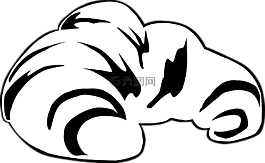 要羊角面包,滾,新月