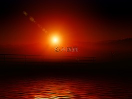 日落,太陽(yáng),天空