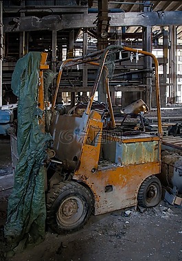 舊叉車(chē),棄,老