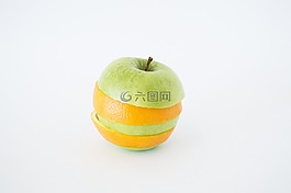 蘋果,橙色,混合