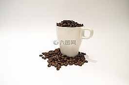 咖啡,杯,棕色