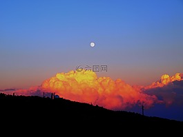 令人驚嘆,日落,cloudscape的