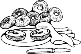 面包圈,小吃,早餐