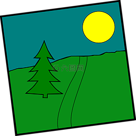 太阳,树,路