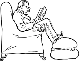 男子,閱讀,書