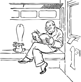 男子,閱讀,書