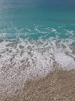海,海灘,波