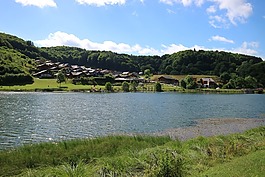 湖,bergsee,景觀
