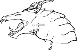 龍,幻想,圖