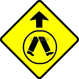 行人,路口,警告