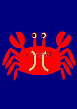 蟹,海,動(dòng)物