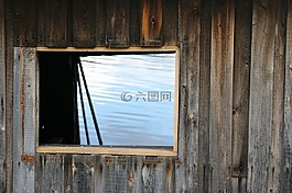 窗口,水,木