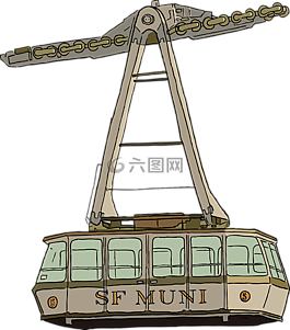 空气,缆车,电车