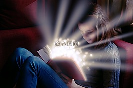 取,本書,女孩