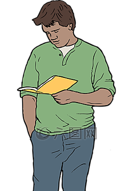 男子,閱讀,書(shū)