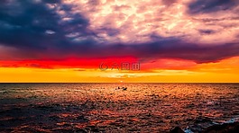 丹麥,日落,黃昏