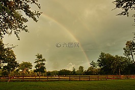 彩虹,農(nóng)場,牧場