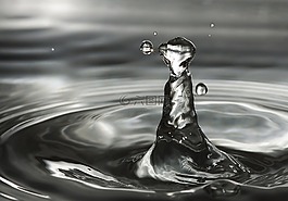 水,波,高跳水滴