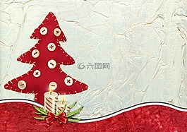 圣诞树,卡,装修