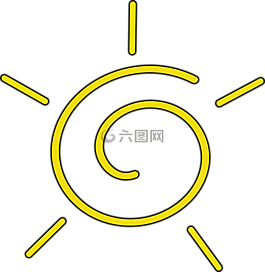 太陽,黃色,射線