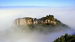 霧,山,景觀