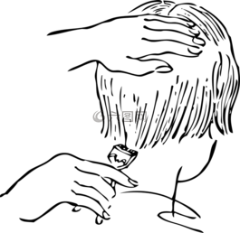理發(fā),手,人