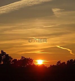 太陽(yáng),晚上,日落