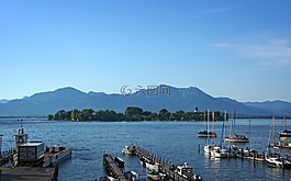 景觀,chiemgau,基姆湖