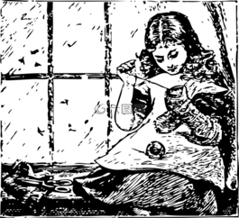 針織,女子,紗