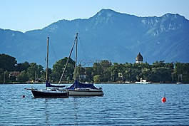 景觀,chiemgau,基姆湖