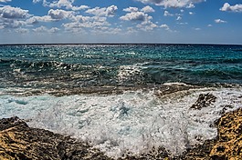 波,破碎,海