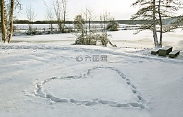 心臟,雪,愛情