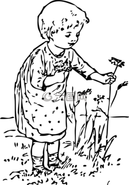 兒童,領(lǐng)料,鮮花