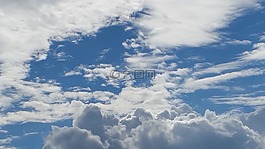 白色的云,藍色的天空,藍色的天空的云彩