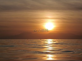 太陽,日落,余輝
