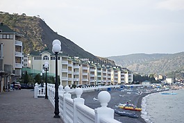 酒店,海,假期